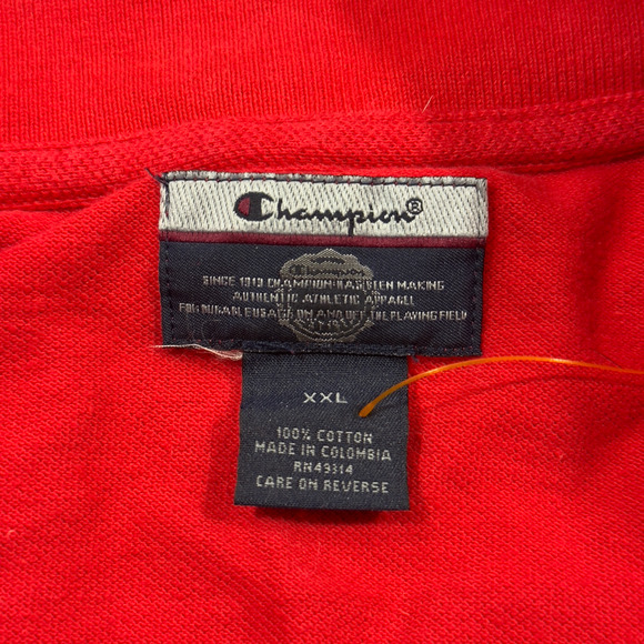 Champion Ohio State Buckeyes Polo-Shirt Men's XXL Red NCCA Football Short Sleeve - Picture 4 of 6